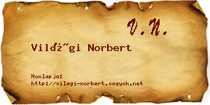 Világi Norbert névjegykártya