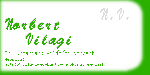 norbert vilagi business card